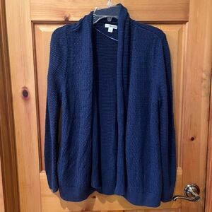 Croft and Barrow open front cozy blue long cardigan sweater